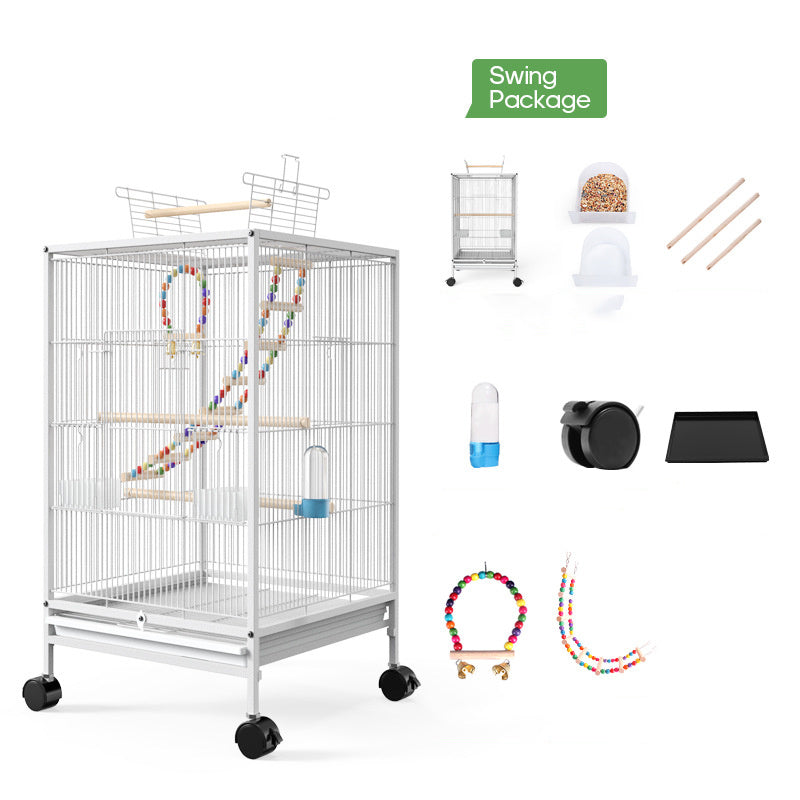 Bird Cage With Feeder Toy