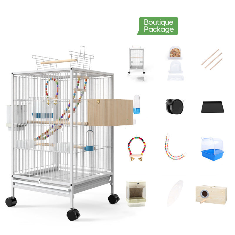 Bird Cage With Feeder Toy