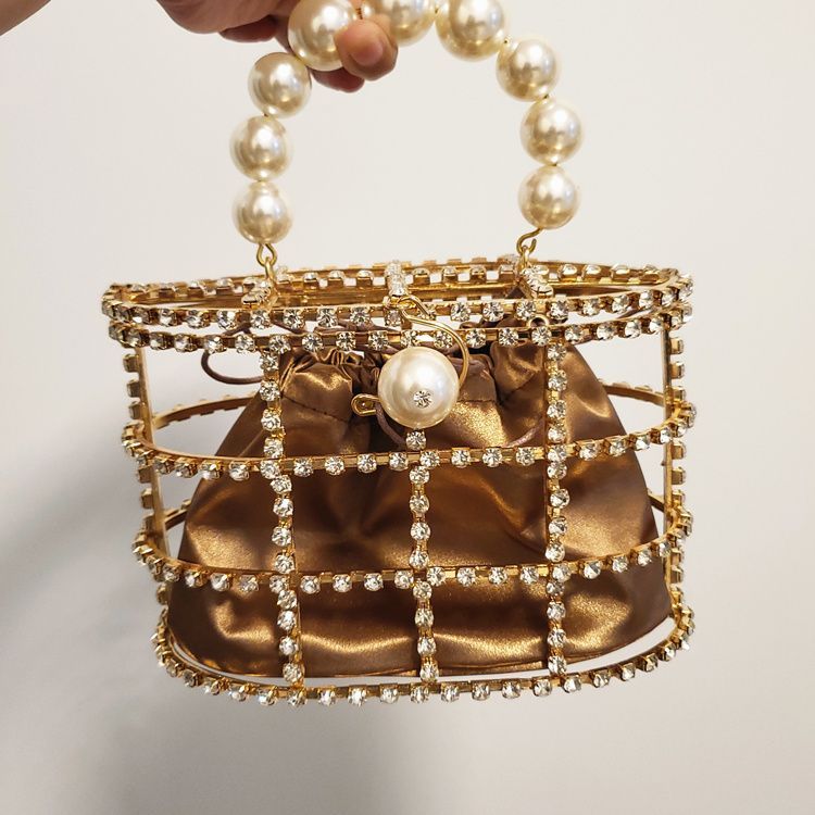 Rhinestone basket bird cage