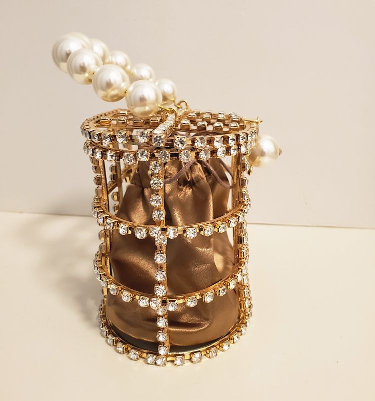 Rhinestone basket bird cage