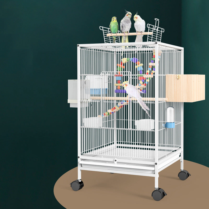 Bird Cage With Feeder Toy