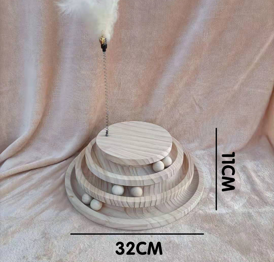 Cat Toys From Solid Wood Cat Turntable