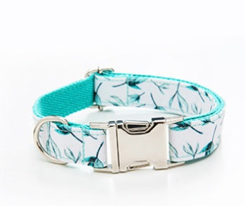 Personalized Adjustable Tree Leaf Printed Dog Collar
