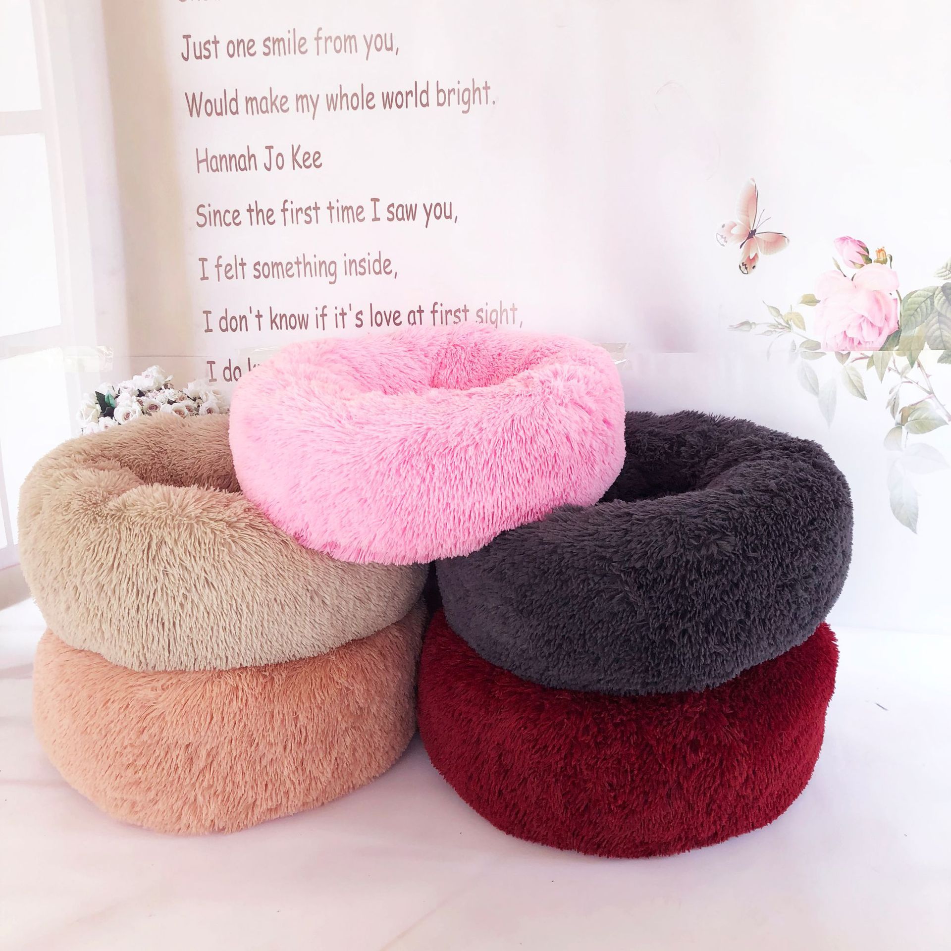 Dog Beds For Small Dogs Round Plush Cat Puppy Beds