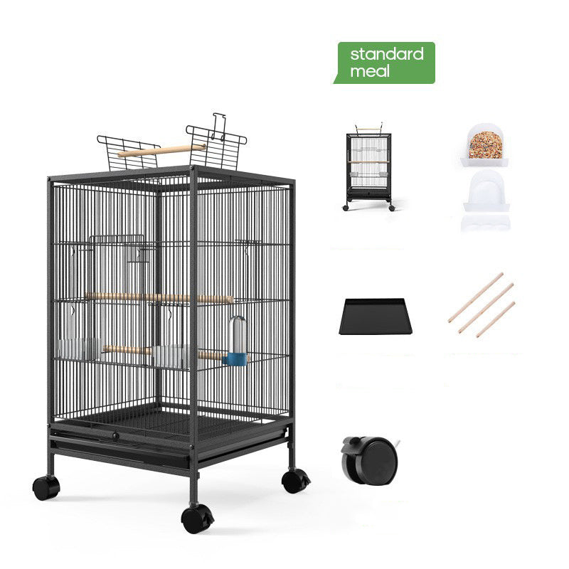Bird Cage With Feeder Toy