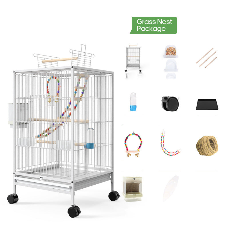 Bird Cage With Feeder Toy