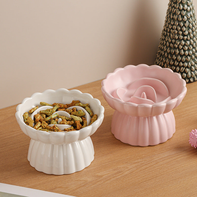 Elevated Ceramic Slow Feed