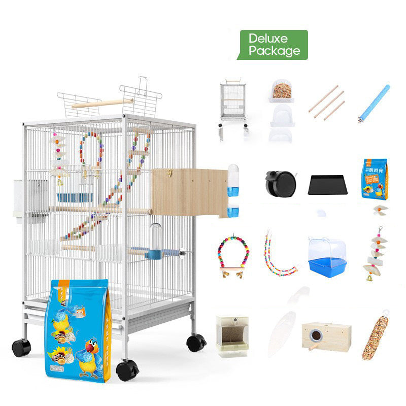 Bird Cage With Feeder Toy