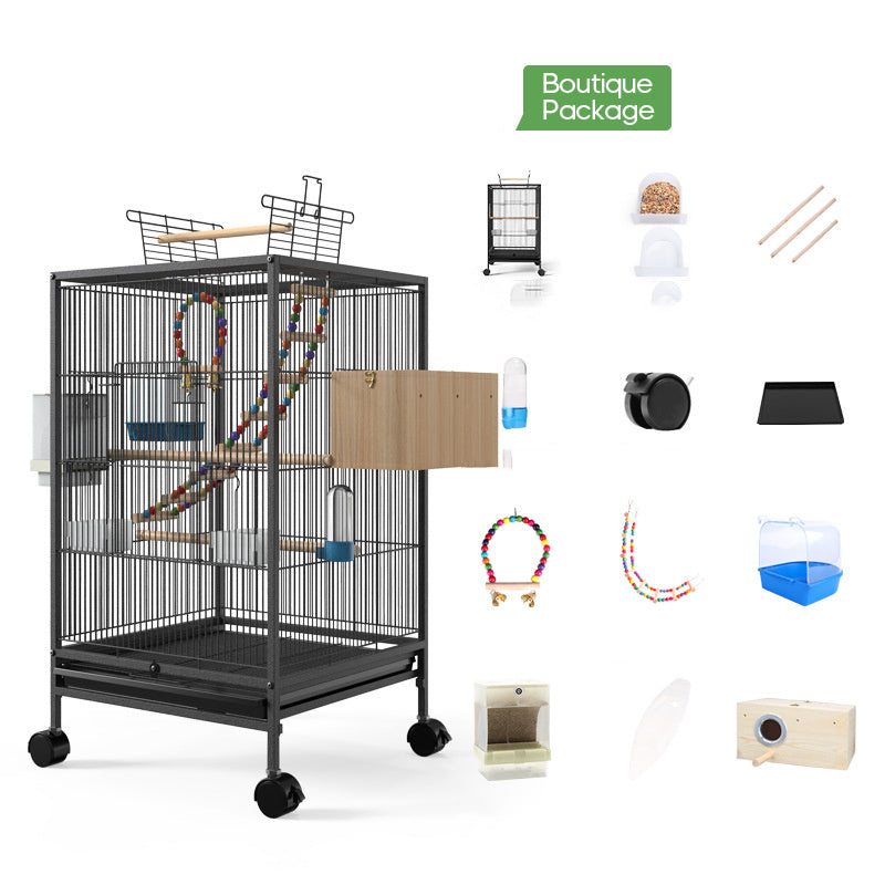 Bird Cage With Feeder Toy