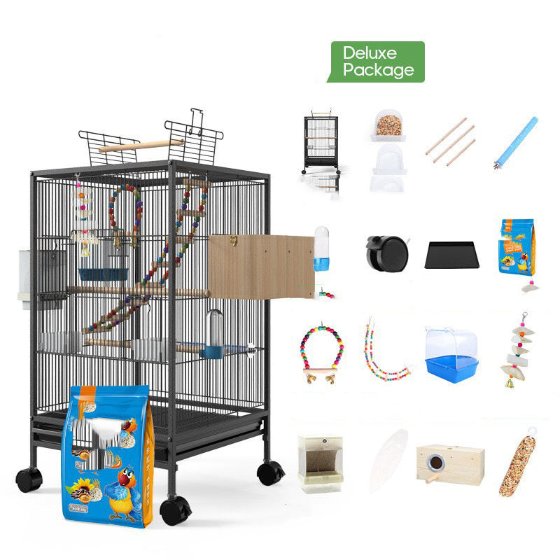 Bird Cage With Feeder Toy