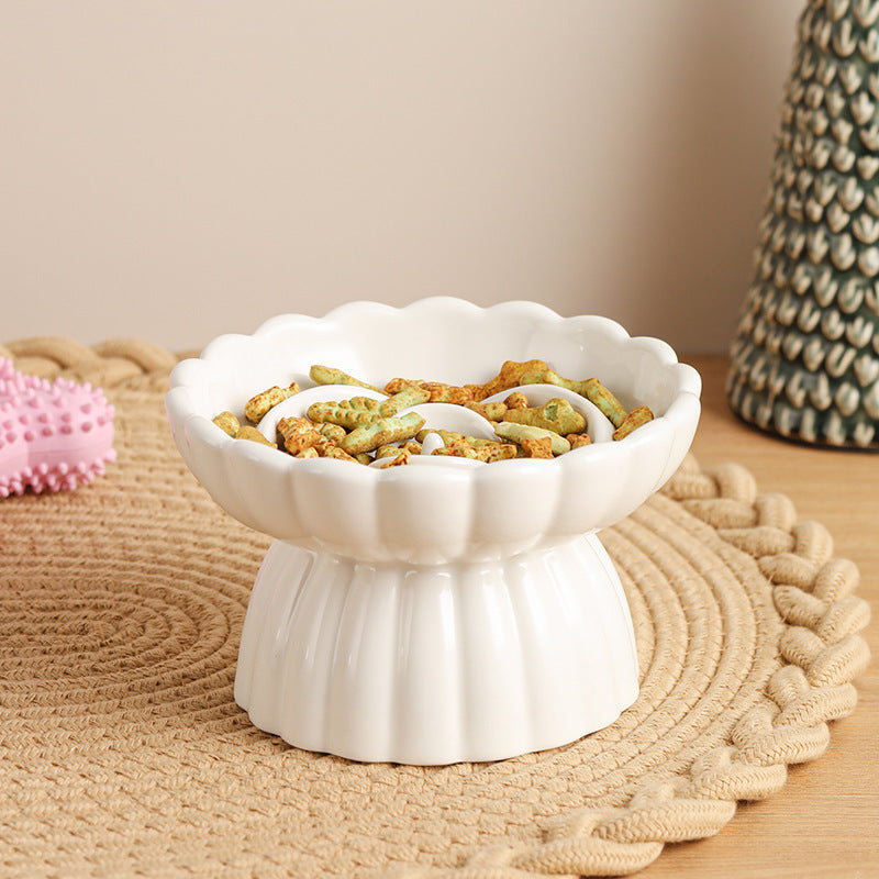 Elevated Ceramic Slow Feed