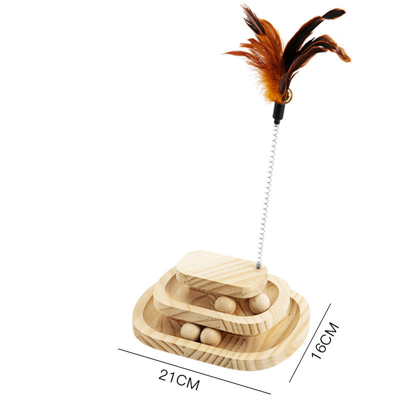 Cat Toys From Solid Wood Cat Turntable